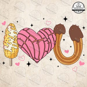Valentine Coquette Pan Dulce png, Concha Valentijnsdag png, Calorias de amor No Cuentan png, Mexicaanse valentijn, Valentijn png, digitaal bestand