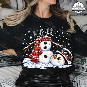 Well Shit Png, Merry Christmas PNG, Christmas Holiday Png, Santa Claus Png, Vintage Christmas Png, Snowman Funny Christmas Png, Digital File