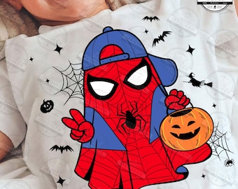 Spider Halloween Png, Kids Halloween Sublimation Design, Boy Halloween, Superhero Png, Trick Or Treat Png, Spooky Season Png, Digital File
