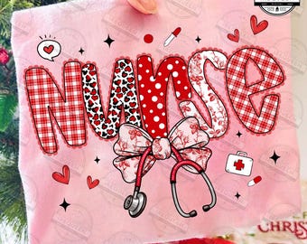Pink Valentine Nurse Png, Valentine Nurse Coquette Png, Nurse Valentines Design, Valentines Day PNG, Cupids Favorite Nurse Png, Digital File