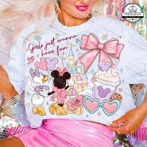 Girls Just Wanna Have Fun PNG, Meet Me On Main Street PNG, Magical Cartoon Stamps PNG, Girl Trip Png, Family Trip Matching Png, Digital File