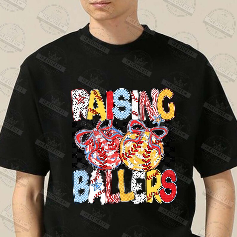 Retro Raising Ballers Png, Baseball Softball Mom Png, Sports Mama Png ...