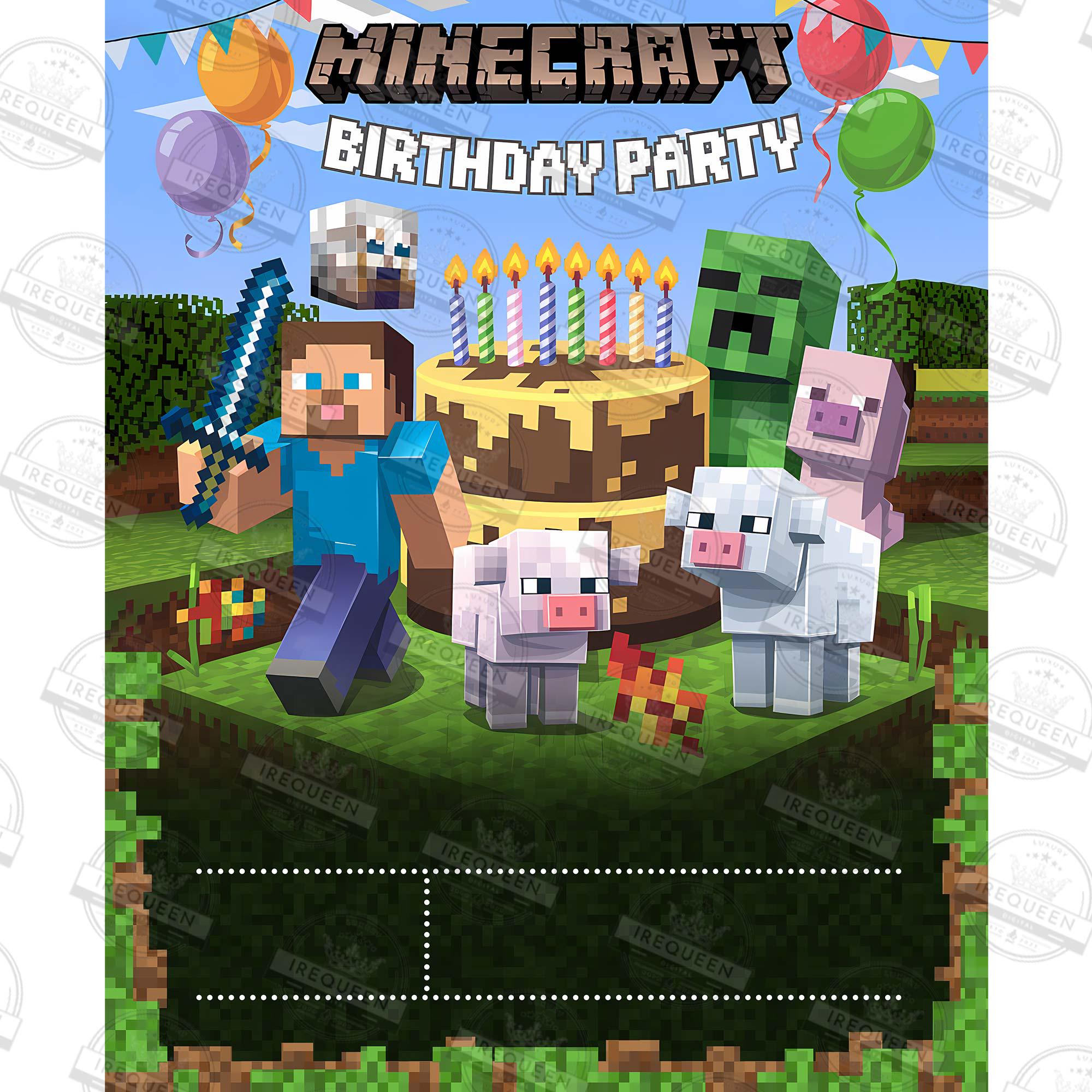 IREQUEEN Minecraft Digital Invitation