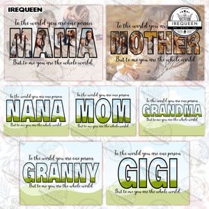 7 Mother&#39;s Day Canva Template, Mom Canva Frame Bundle, Wear Heart On Sleeve Canva Template, The Best Mom ever Canva Template, Digital File