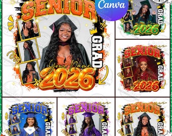 Graduation Insert Photos Editable Canva Template, Graduation Senior Canva Editable, Graduate 2026 Template, Graduation 2026, Digital File