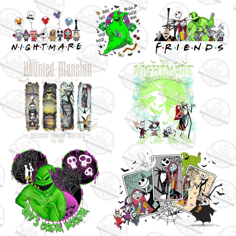 15 Halloween Nightmare Couple Png Bundle, Meant to Be Png, Spooky
