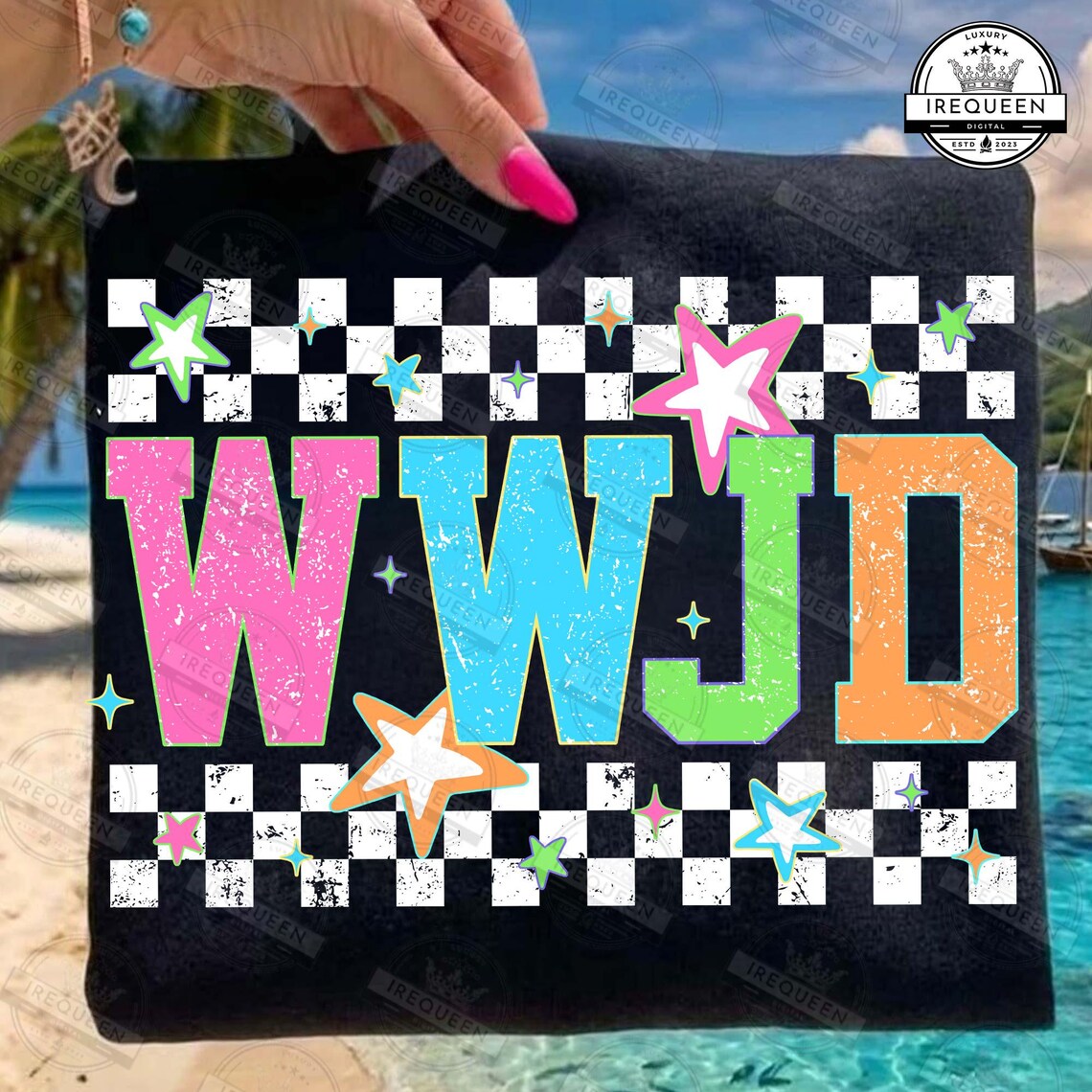WWJD Png, Distressed WWJD PNG, Coquette Neon Girly, Coloful Shirt ...