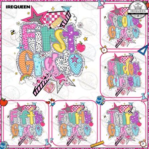 Bundle Preppy Pre-k 1st/2nd/3rd Grade Png, Back to School PNG Bundle, Coquette Teacher First Day of School Shirt Design Png,  Digital File