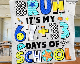 Bruh, To Moje 67+33 Dni Szkoły Png, Kratka 67 Sześć Siedem Meme Png, 100. Dzień Nauczyciela Ucznia Png, 100 Dni 6 7 Png, Plik Cyfrowy