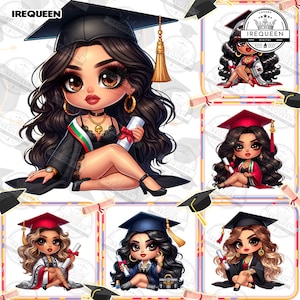Para Mi Familia Chicano Png Bundle, Graduation Chibi Style Png, Educated Latina Girls Png, Cholo La Graduada, Chibi Cute Girls, Digital File