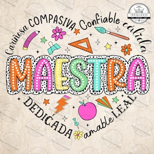Maestra Teacher Png, Maestra De Español Png, De Vuelta Al Cole, Vida De Maestra Png, Mejor Maestra Png, Regalo De Agradecimiento A La Maestra, Archivo Digital