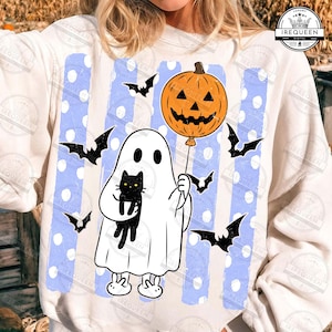 Coquette Spooky Ghost PNG, Mentally I Am Here Design, Cute Halloween Ghost Pumpkin Graphic, Cute Fall Png, Halloween Png, Digital File