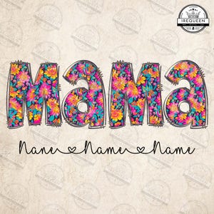 CUSTOM Floral Mama PNG, Preppy Mama Png, Mama Flower Png, Retro Mama Png, Mothers day png, Mama png, Gift for mama , Mom png, Digital File