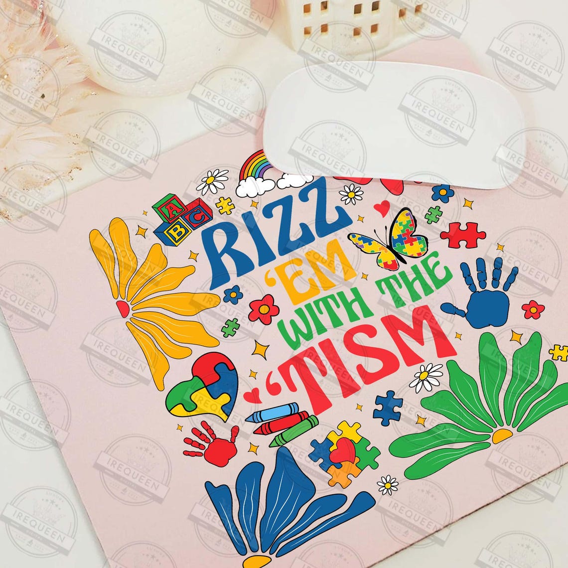 Rizz Em With the Tism Png, Autism Png, Neurodiversity Png, Retro Autism ...