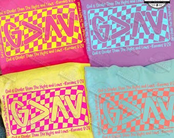 Trendy God Is Greater Than The Highs And Lows PNG, Religious Quotes PNG, Girly Casual Png, Jesus Png, Preppy Mama, Bright Neon, Digital File