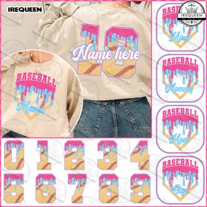 Baseball Mama Drip Png Bundle, Baseball Mama Png, Retro Baseball Png, Baseball Drip Png, Ice Cream Drip Png, Mom Png, Game Day, Digital File