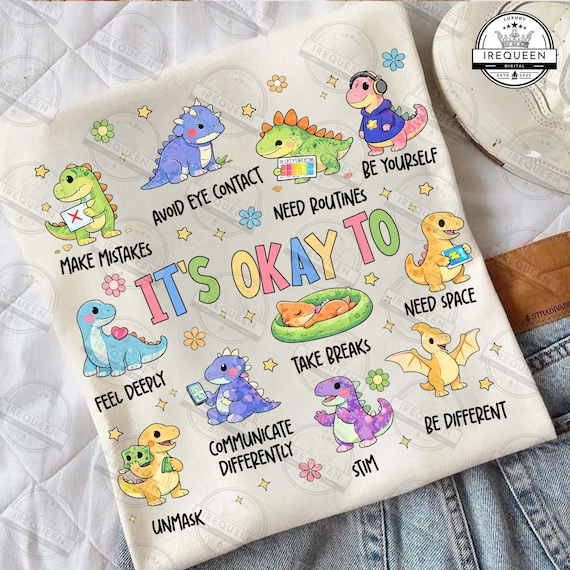It’s Ok To Be Different Autism Dinosaur Png, Autism Awareness Png, Autism Mom Png, Special Education Teacher, Neurodiversity, Digital File