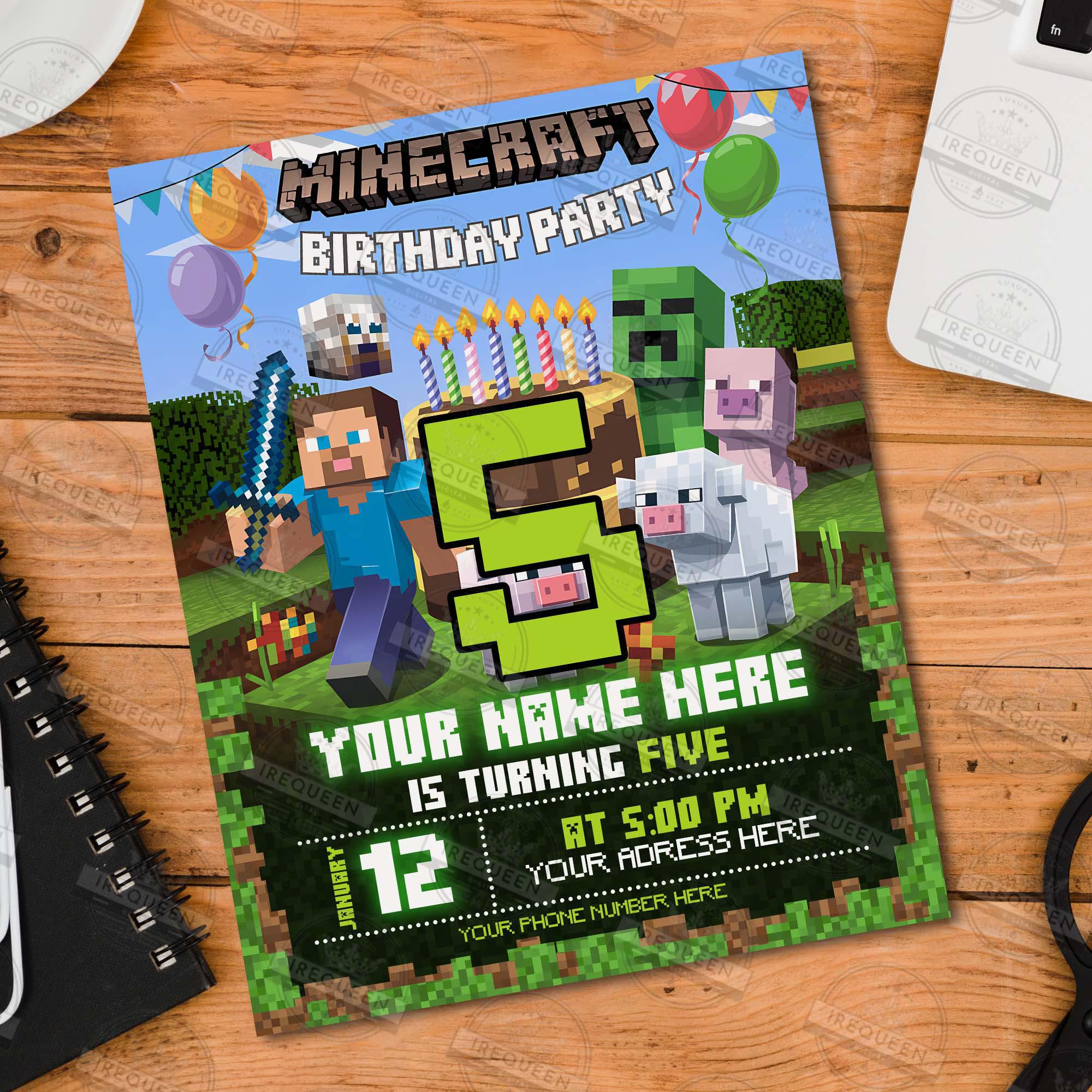 IREQUEEN Minecraft Digital Invitation