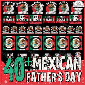 40+ El Papa/Padrino/Abuelo Mas Chingon PNG Bundle, Dia Del Padre Png, Funny Spanish Father's Day Png, Eres Mi Heroe Png, Digital File