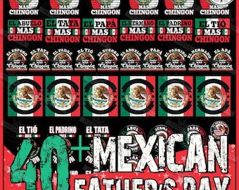 40+ El Papa/Padrino/Abuelo Mas Chingon PNG Bundle, Dia Del Padre Png, Funny Spanish Father's Day Png, Eres Mi Heroe Png, Digital File