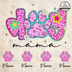 Preppy Dog Mama Leopard Custom Sleeve Design PNG, Dog Lover Png, Dog Mama Png, Mom Life Png, Mama Png, Dog Mom Png, Mama Png, Digital File