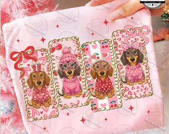 My Dachshund Is My Valentine png, Valentine Coquette Png, Valentine Heart Png, Love Png, Valentine's Day, Retro Valentine Png, Digital File
