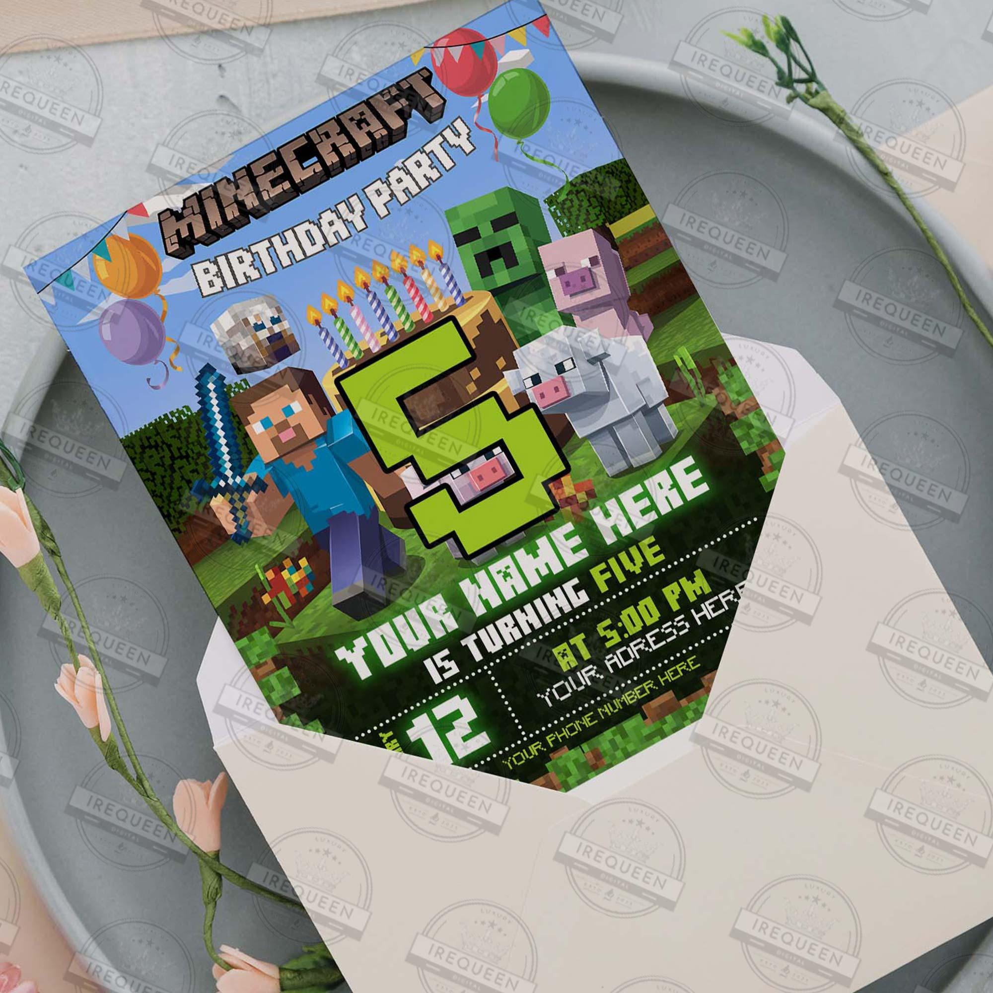 IREQUEEN Minecraft Digital Invitation