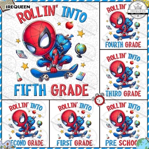 Pacote de PNGs de Rollin' Into School, Camiseta Infantil de Desenho Animado PNG, Volta às Aulas PNG, Primeiro Dia de Aula PNG, Escola de Filme de Super-heróis PNG, Arquivo Digital