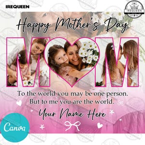 Mother&#39;s Day Canva Template, Custom Mom Canva Frame, Mama Designs Bundle, Wear Heart On Sleeve Canva Template, Best Mom Canva, Digital File