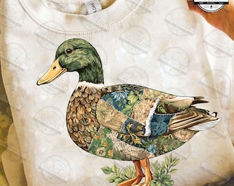 Mallard Duck Patchwork PNG, Duck Hunting Png, Duck Hunter png, Mallard Duck png, Cute Hunting Shirt Design, Hunting Season Png, Digital File