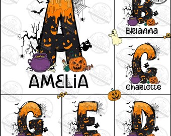 Personalisierte Halloween Png-Bundle, Halloween-Geist-Sublimation, Süßes oder Saures PNG, Halloweenfilm Png, Herbst Kürbis Png, digitale Datei