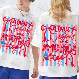 Ama a Jesús y a Estados Unidos también Png, Coquette USA Png, Patriotic Png, Retro 4th Of July Png, Girly USA Png, Independence Day, Archivo digital imagen 2