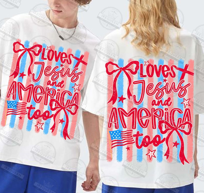 Ama a Jesús y a Estados Unidos también Png, Coquette USA Png, Patriotic Png, Retro 4th Of July Png, Girly USA Png, Independence Day, Archivo digital imagen 2
