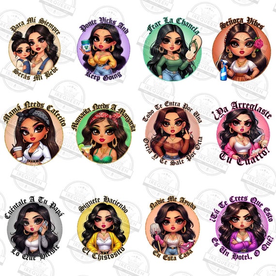25+ Mama Chingona Chicana Mom Png Bundle, Latina Mom Sayings