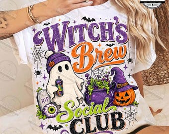 Vintage Witch’s Brew Ghost PNG, Halloween Soda Drink Png, Funny Ghosts Drink Png, Halloween Png, Trending Png, Funny Halloween, Digital File