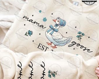 Mama Goose PNG, Custom Name Kid Mama png, Mama Silly Goose Png, Vintage Mama Goose png, Mothers day Png, Coquette Mama Png, Digital File