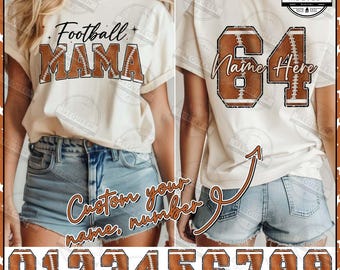 Personalized Football Mama PNG, Football Mama Png, Customized Kids Name Football, Football Mom Png, Custom Gameday Football , Digital File