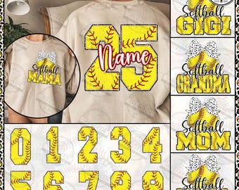 Personalized Softball Mom Png Bundle, Retro Softball Mama Coquette Png, Softball Mama Png, Softball Png, Game Day Softball Bow, Digital File