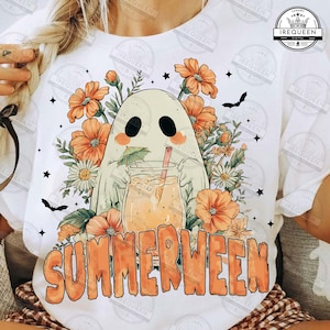 Ghost Summer Halloween Png, Funny Summer Halloween Png,vintage Summer Png, Halloween Cocktail Summer Png, Summer Shirt Png, Digital File