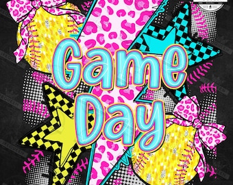 Softball Preppy Game Day PNG, Softball Png, Boujee Softball Png, Softball Glitter Png, Game Day Png, Softball Coquette Bow Png, Digital File