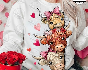 Funny Valentine Highland Cow Png, Valentine Coquette Png, Valentine's Day Png, Howdy Valentine Png, Valentine Heart, Love XOXO, Digital File