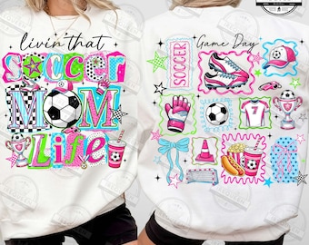 Mamma di calcio retrò PNG, calcio preppy PNG, giorno della partita PNG, mamma di calcio PNG, design per sublimazione mamma di calcio, mamma di calcio PNG, file digitale
