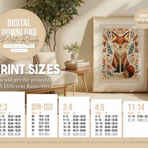 Tierdruck Fuchs, Skandinavische Wandkunst, Volkskunst Fuchs, Druckbares Poster, Nordische Wandkunst, Norwegische Kunst, Wohn- & Kinderzimmer