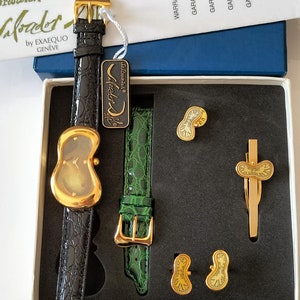 Exaequo Softwatch - Salvador Dalí Timepiece Set with Cuff-links, Tie-pins, Box