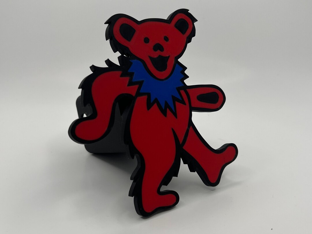 Grateful Dead Dancing Bear Red Hitch Cover 3D Printed Full Etsy