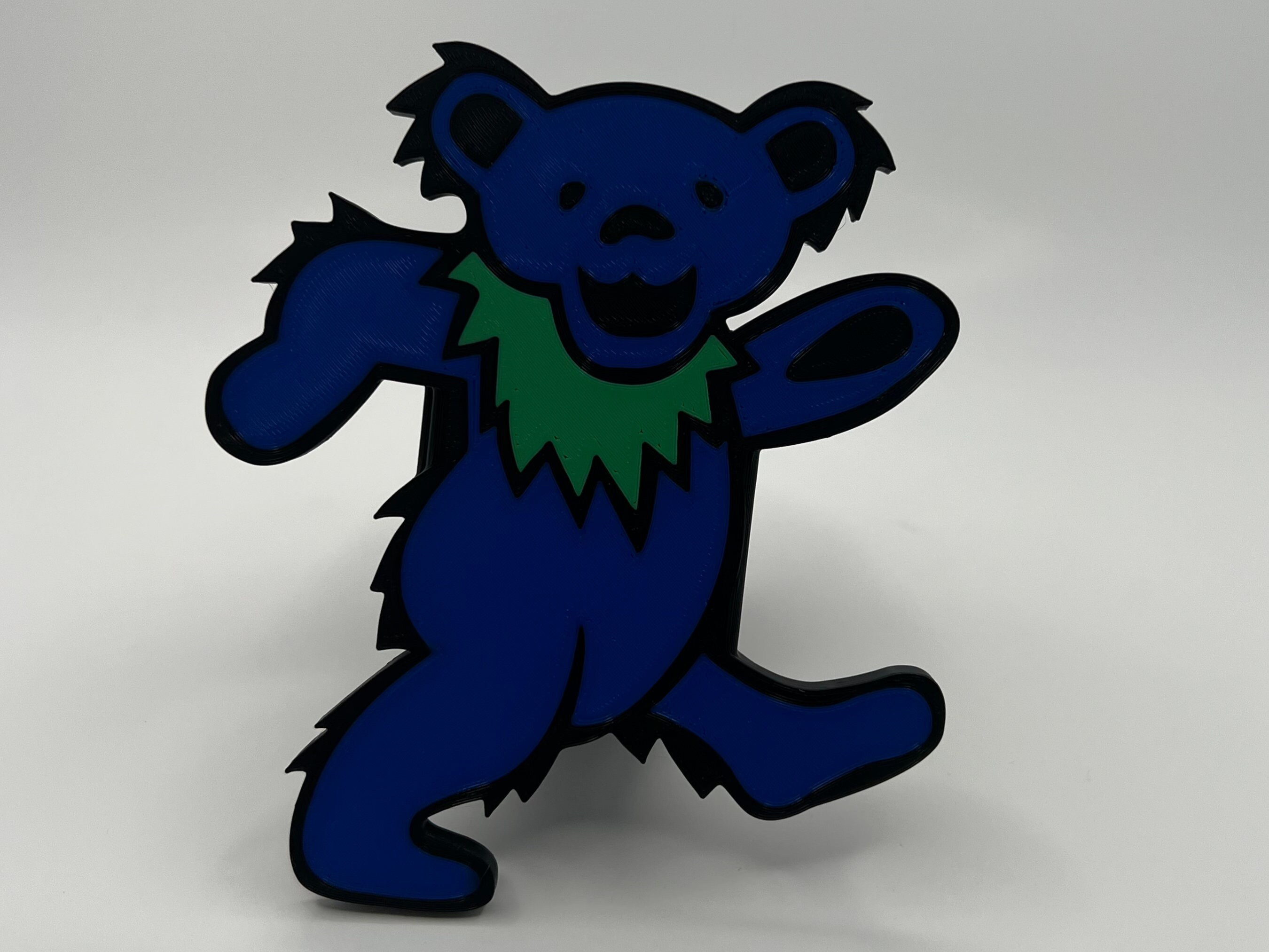 Grateful Dead Dancing Bear Blue Hitch Cover, 3D Printed Full Color