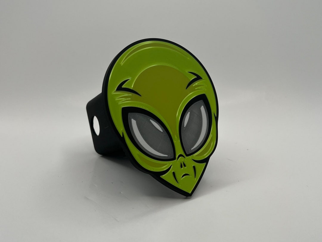 Alien Hitch Cover With Glow in the Dark Eyes, 3D Printed Full Color ...