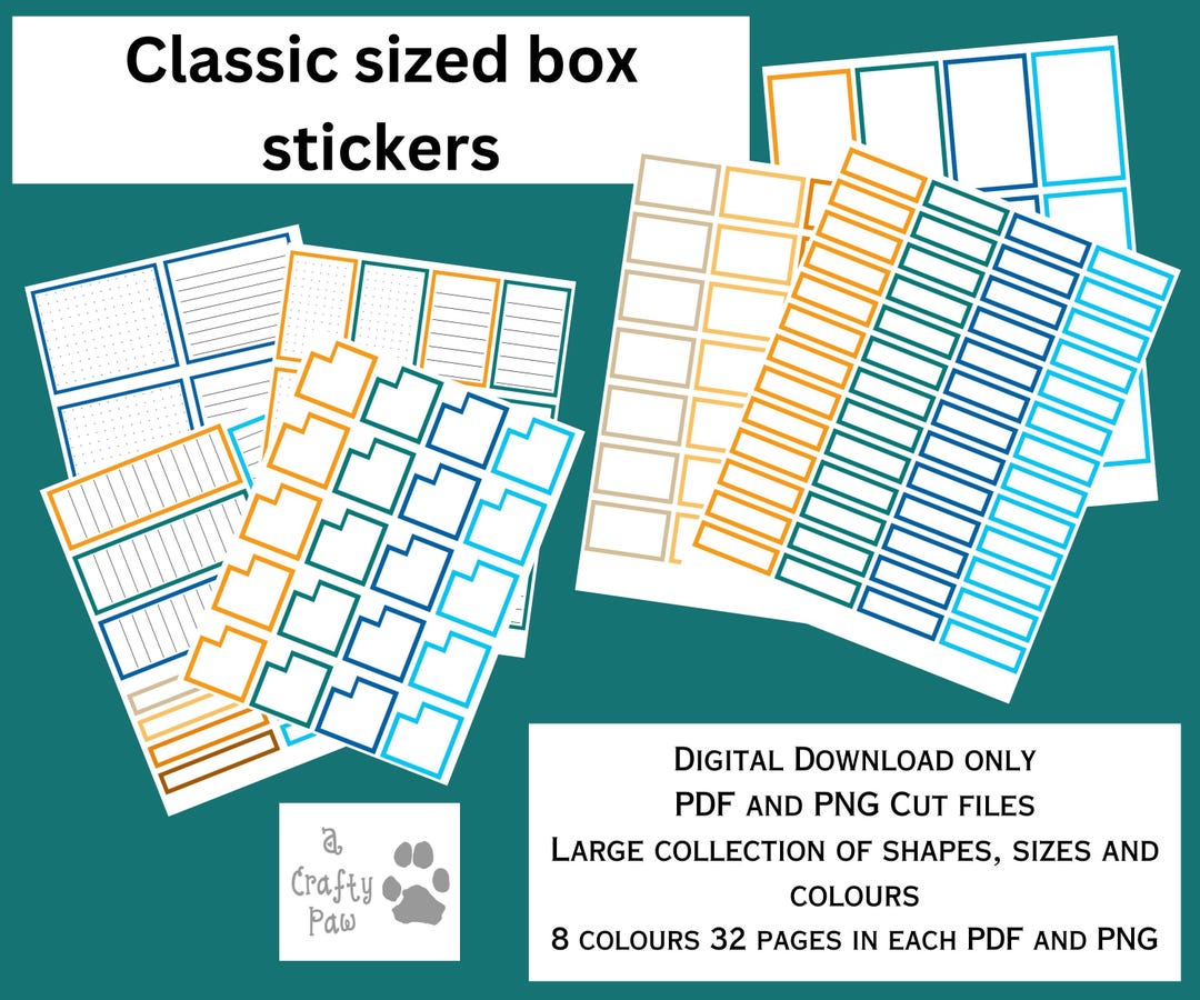 Neutrals 3: Classic Planner Box Stickers - Etsy