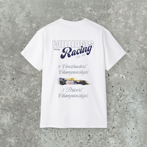 Vintage Heritage Williams F1 T-Shirt, F1 Williams Tee, Motorsport T-Shirt, Car Gift, Formula One T-Shirt, Williams F1 Gift