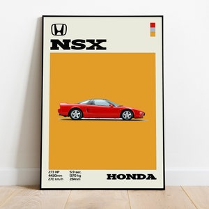 Car Poster Gift For Living Room Art Wall Decor Honda Poster Wall Art Car Print Art Car Honda NSX Gift Old School Vintage NSX Poster NSX